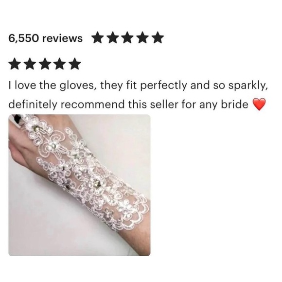 2 Pairs Lace Gloves - Picture 5 of 6